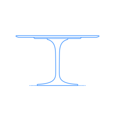 Furniture Dining Tables Saarinen Dining Table Round Outline Svg File, Free Vectors File